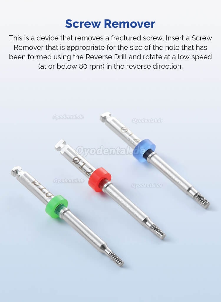 Universal Dental Implantat Schrauben Entferner Set Gebrochene Implantat Schraube Extraktor